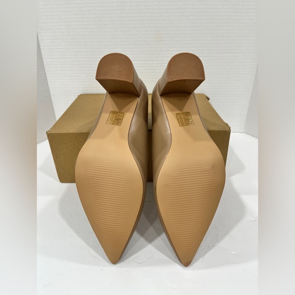 Journee Collection Womens Simonne Pointed Toe Block‎ Heel Pumps. 9.5. Mocha - Picture 8 of 8